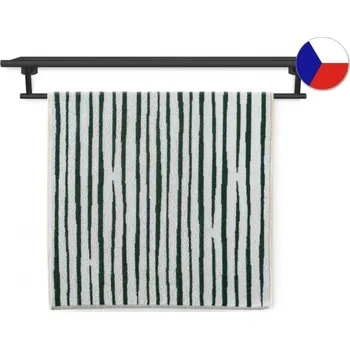 Ručník Kvalitní ručník 55x100 ZARA 450g Neposedné proužky bílozelené