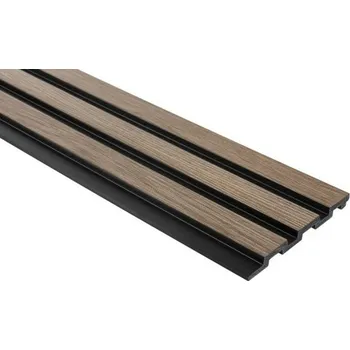 Obklad Lamelový obklad Medio s dřevodekorem - Dub šedý délka 200 cm