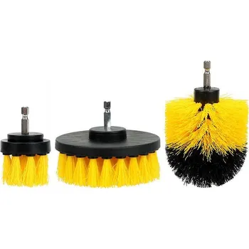 Kosmetický štětec TONYIN Drill Brush Set - žlutý (Sada 3 ks kartáčů do vrtačky)