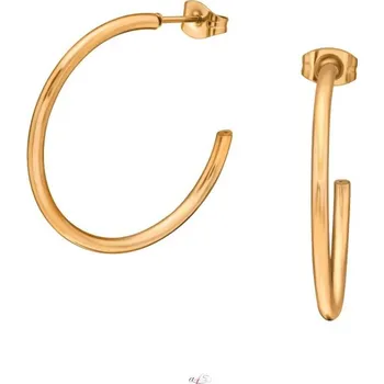 Náušnice Prosperk Náušnice z oceli - zlaté rose gold kruhy S0984