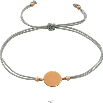 Náramek All4Silver Náramek na šňůrce circle rose gold S2099