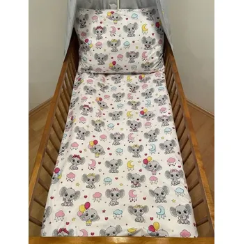 Povlečení SDS Povlečení do postýlky Veselí sloníci Bavlna, 90/130, 45/60 cm