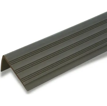 ukončovací lišta Schodová hrana PVC 1891 - 82×45mm Barva: Tmavě hnědá č.545, Zvolte délku: 250 cm