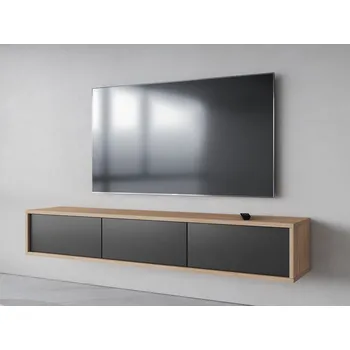 Televizní stolek Závěsný televizní stolek FRIDA typ 38 délka 180 cm dub/antracit