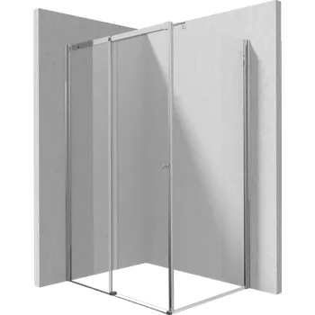 Sprchové dveře DEANTE/S - Sprchový kout posuvné dveře 140, pevná stěna 120 KTS_032P+KTSP014P+KTS_0P1X KERRIA/0284 + slevový kód