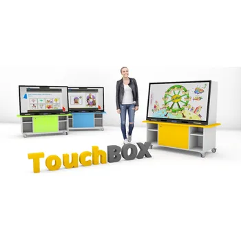 Předškolní výuka Consulta TouchBox 55" - oranžový - chytrá dotyková skříňka pro školky i školy PRO-TB55-O