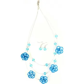 Náhrdelník Prosperk Náhrdelník modré růžičky S5000