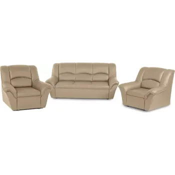 Sedací souprava Kožená sedací souprava DUBAJ LUX 3+1+1, béžová (k-10)