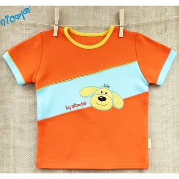 Tričko Nicola s pejskem oranžové, vel.86