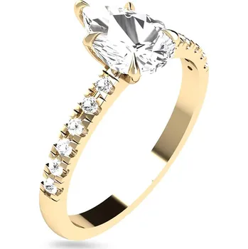 Prsten Diamantová obruč ze žlutého zlata pro 1ct diamant Aria, 14K CSTM2P-100 + dárkové balení LUXUS zdarma