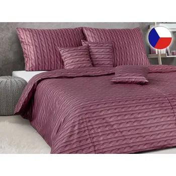 Povlečení Luxusní saténové povlečení 70x90, 140x200 GEON Copy vínové