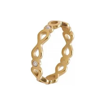 Šperk Prosperk Prstýnek ocelový zlaté nekonečno Velikost prstenů: 7 (EU: 54-56) 17967/7 -