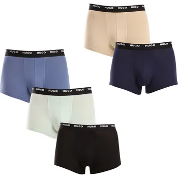 Boxerky 5PACK pánské boxerky HUGO vícebarevné (50479944 981) XXL Možnost vrácení zboží ZDARMA do 120 dnů!
