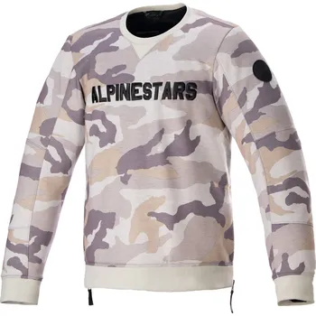 Moto oblečení Mikina na motorku Alpinestars Legit Crew Fleece světle camo-šedá