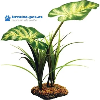 Teraristika Dekorace umělá rostlina - list Broadleaf Canopy Komodo 26cm