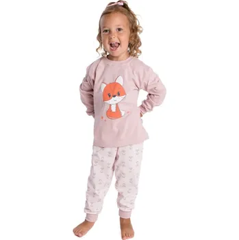 Dívčí pyžamo Betty Mode starorůžové s liškou