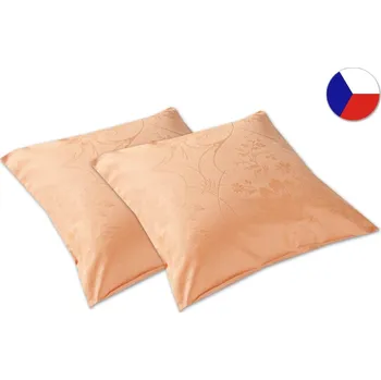 Dekorativní polštářek Damaškový dekorační polštářek 40x40 BOHEMA Rozkvět oranžová