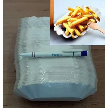Jednorázové nádobí Miska na hranolky papír ovál 17x10x3cm bílá 250ks