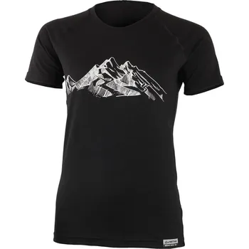 Dámské termoprádlo HILA dámské merino triko s tiskem 16 mikronů - Černá 9090 / M / Černá