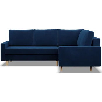 Obývací pokoj Rohová rozkládací sedací souprava ETNA II Pravá Modrá