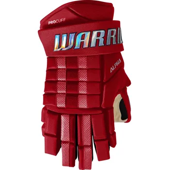 Hokejové rukavice Hokejové rukavice Warrior Alpha FR2 Pro Red Senior 13 palců