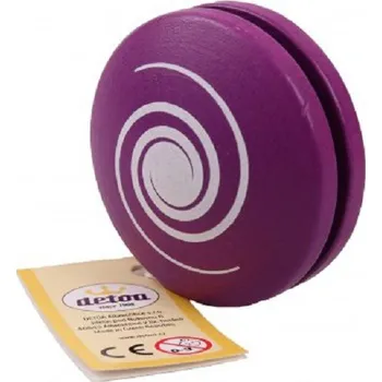 Detoa Dřevěné jojo 55 mm, spirála/fialové