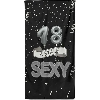 Osuška 140 x 70 cm - Stále sexy 18 - černá