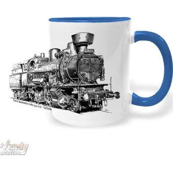 Hrnek - Parní lokomotiva 434.0170 - Čtyřkolák Barva: Modrá