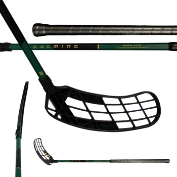 Florbalová hůl SALMING Novalite Quest1 F27 Black/Green 100(111 R) - 100 (111) cm/Pravá ruka dole