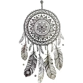 Odstranitelné tetování Nalepovací tetování na tělo - lapač snů Boho