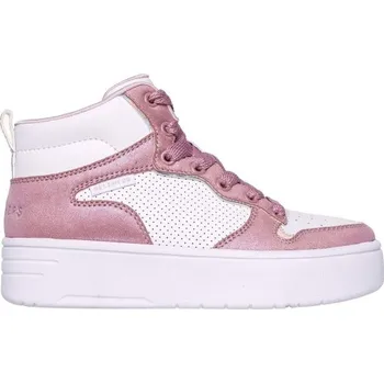 Dívčí tenisky Dívčí vycházková obuv Skechers COURT HIGH - SHINE KICKS 30 Bílá, Růžová