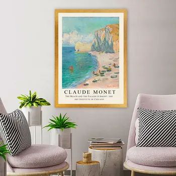 Obraz ASIR Obraz v rámu Monet PLÁŽ