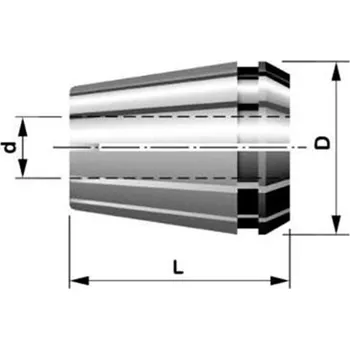 Kleště 59104412 - Kleština ER 25 (26.3 x 34.0 mm) pr. 12 mm systém ER (DIN 6499)
