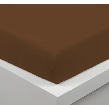Prostěradlo Froté prostěradlo hnědé: 180x200cm