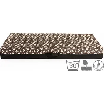 Pelíšek pro psa Pelíšek, standardní pěna, matrace hnědý s tlapkami 12 velikostí Velikost matrací 50x35cm