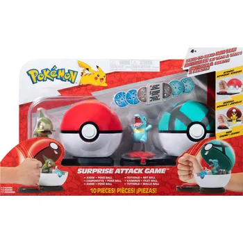 Figurka Pokémon - Surprise Attack Game (Axew + Poke Ball, Treeko + Net Ball)