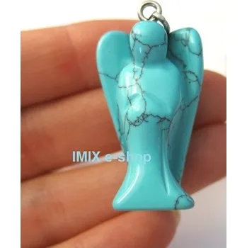 Šperk Přívěšek Anděl velký vybroušený z kamene - více druhů Typ č.07