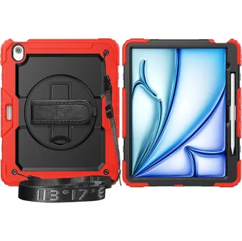 Pouzdro na tablet VSECHNONAMOBIL 81756 SOLID 360 Odolný obal pro Apple iPad Air 13 2025 / Air 13 2024 červený