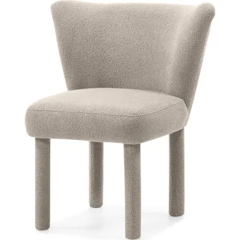 Jídelní židle Čalouněná židle MANZA světle hnědá s čalouněnými nohami