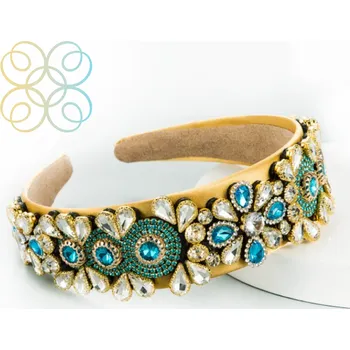 Čelenka Velká vlasová čelenka orientální zdobená - více barev Zlatá