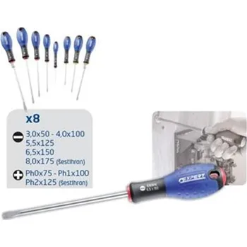 Šroubovák Tona Expert E160904 - 8-dílná sada šroubováků plochý/paralelní/Ph