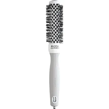 OLIVIA GARDEN Expert Shine Wavy Bristles White&Grey 25 mm