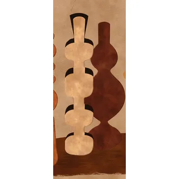 Tapeta Masureel Vliesová fototapeta na zeď, vázy, hnědá, DGPOT1012-260, Terra, Masureel, velikost 1,06 x 2,6 m