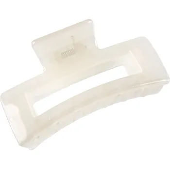 Spona do vlasů - skřipec obdélník, bílá barva