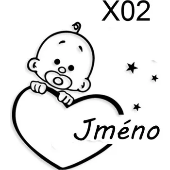 Samolepicí dekorace na vozidlo Home Deco Auto nálepka - Dítě v Autě - Batole Kluk 11x12cm