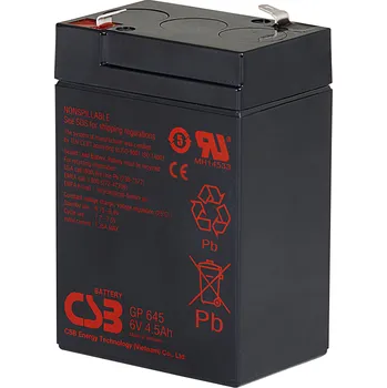 Záložní baterie CSB Battery akumulátor CSB GP645 (6V/4,5Ah)