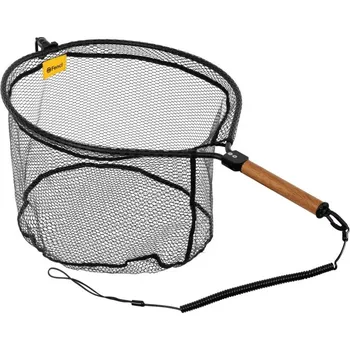 Podběrák Fencl Muškařský podběrák King L | Nature rukojeť | Pogumovaná síť | Lanko s magnetem