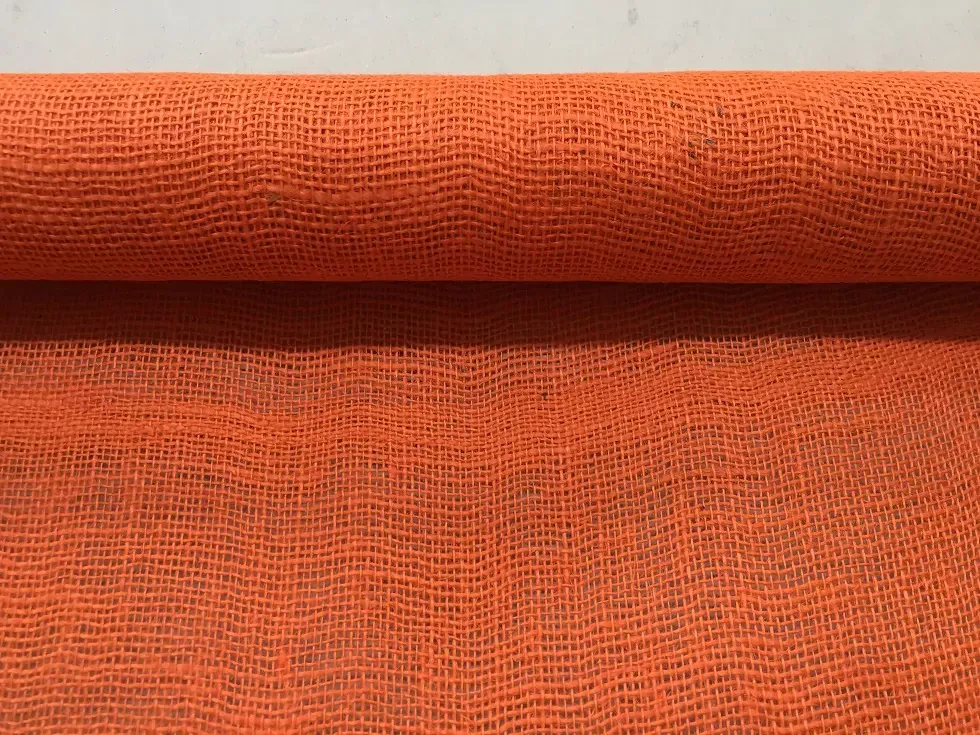 Juta metráž 130cm šíře oranžová