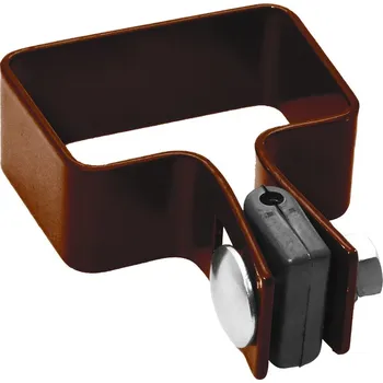 Příslušenství pro plot UMAKOV Objímka koncová na sloupek ZnPVC 60x40mm hnědá