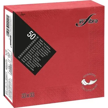 Papírový ubrousek Celtex Papírové ubrousky INFIBRA New Soft-touch 2vrstvy 33x33cm červená - 50ks